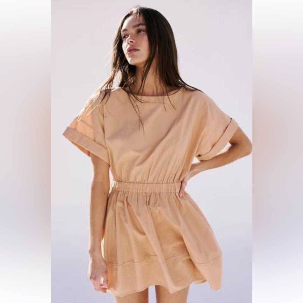 Free People Full-Time Fun Mini Dress in Honey Toffee NWT’s